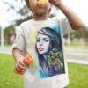 Girl with peacock earrings T-shirt Girl with peacock earrings T-shirt