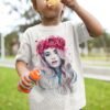 Girl portrait with succulents T-shirt
