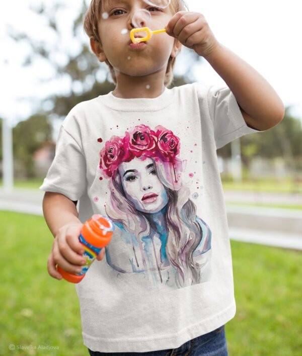 Girl portrait with succulents T-shirt