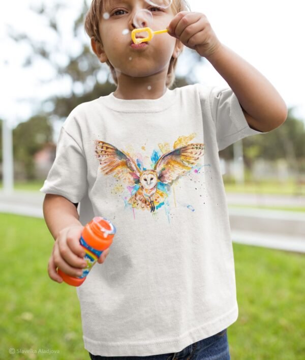 Barn owl art T-shirt