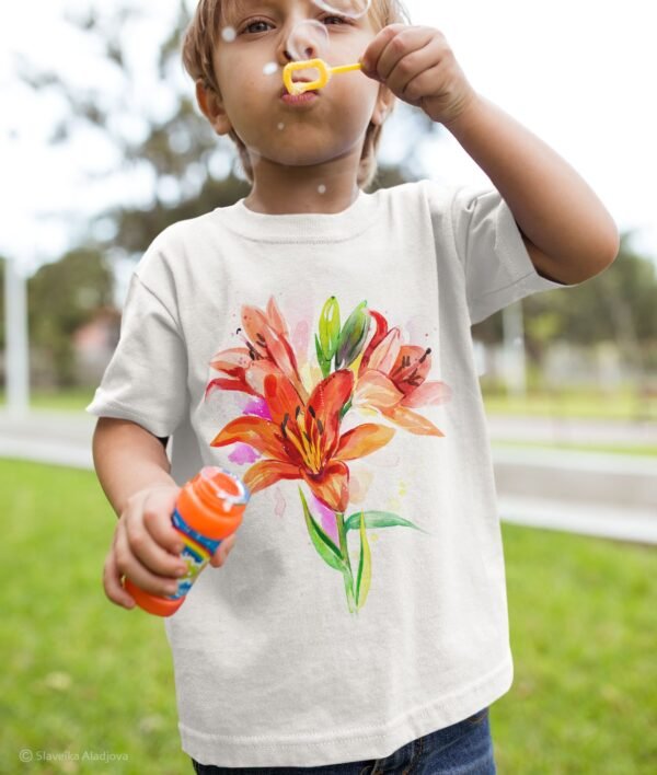 Lilium flower art T-shirt
