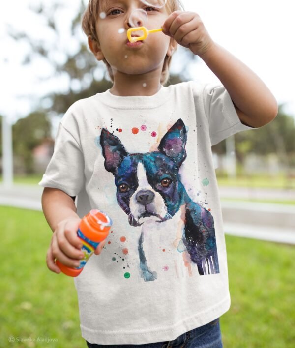 Boston Terrier art T-shirt
