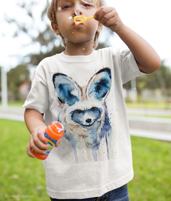 Bat-eared fox art T-shirt