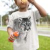 Black and white Puma art T-shirt