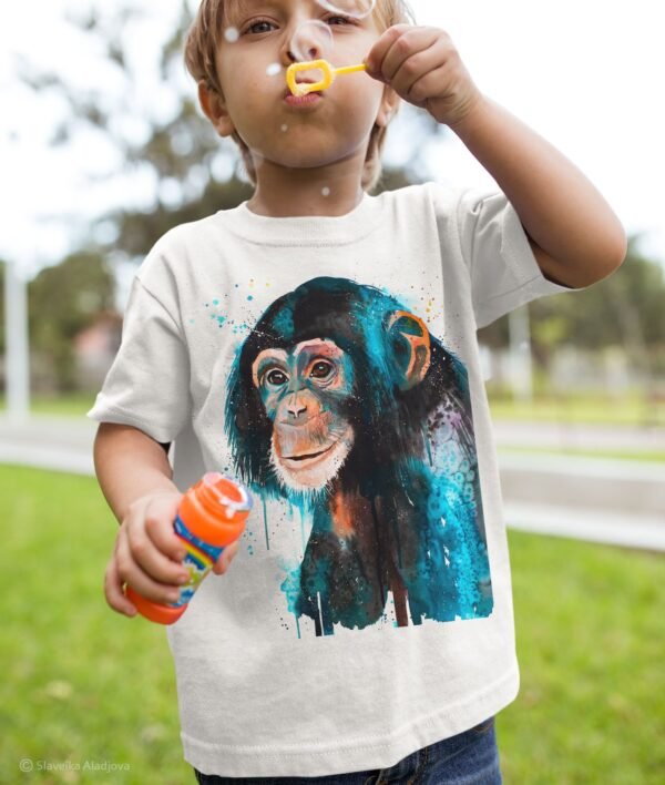 T-shirts-Kanelov-3 Baby Chimp Chimpanzee art T-shirt