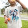 Blue Weimaraner art T-shirt