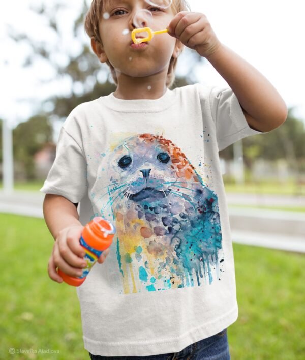 Harbor seal art T-shirt