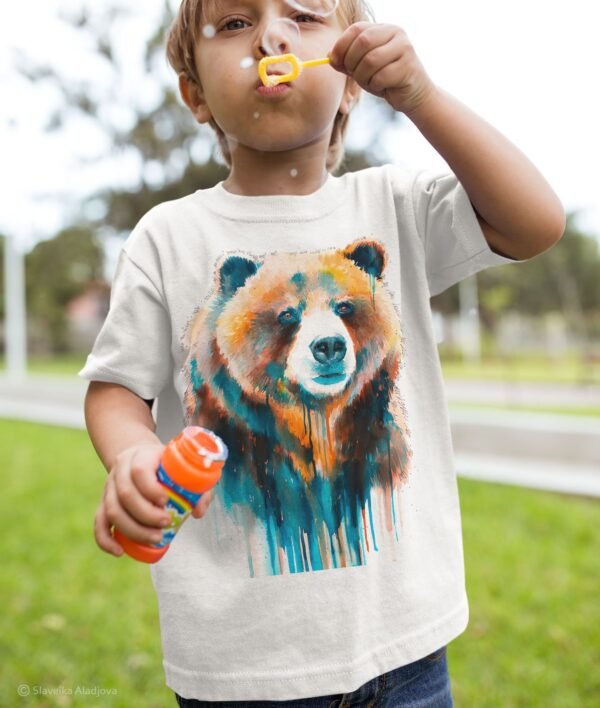 Grizzly bear art T-shirt