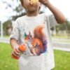 Red squirrel art T-shirt