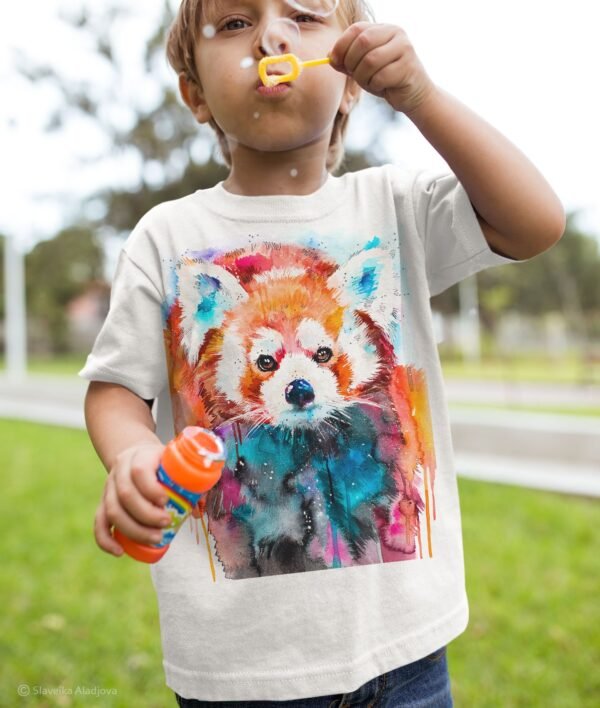 Red Panda art T-shirt