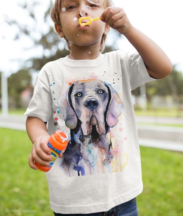 Blue Great Dane art T-shirt