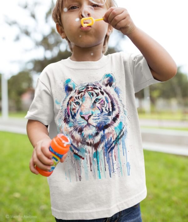 White Tiger art T-shirt