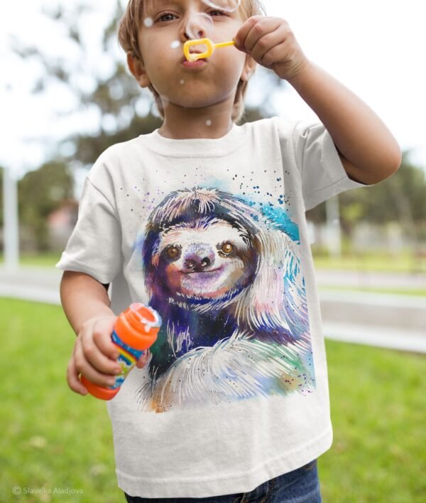 Three-toed sloth art T-shirt Three-toed sloth art T-shirt