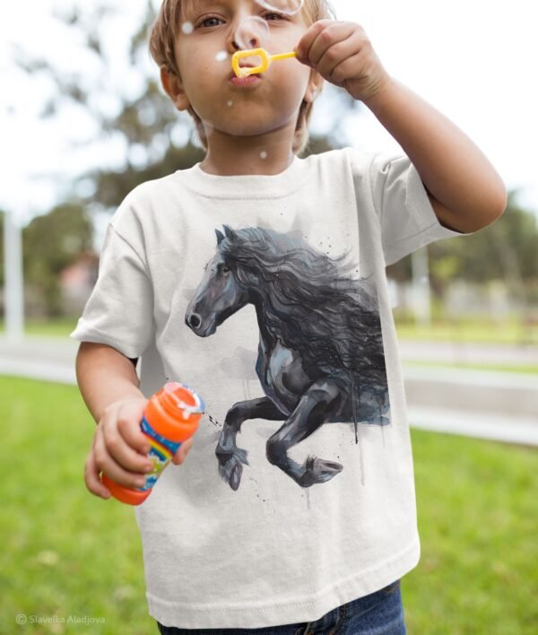 Friesian horse art T-shirt