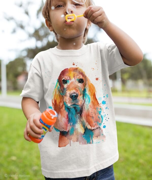 English Cocker Spaniel art T-shirt English Cocker Spaniel art T-shirt