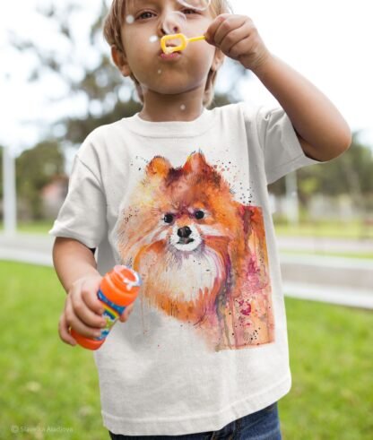 Pomeranian art T-shirt