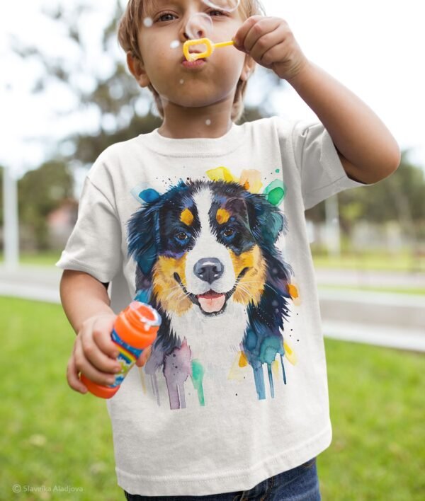Bernese Mountain Dog art T-shirt