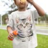 American shorthair cat art T-shirt