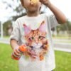Maine Coon Cat Red Tabby art T-shirt