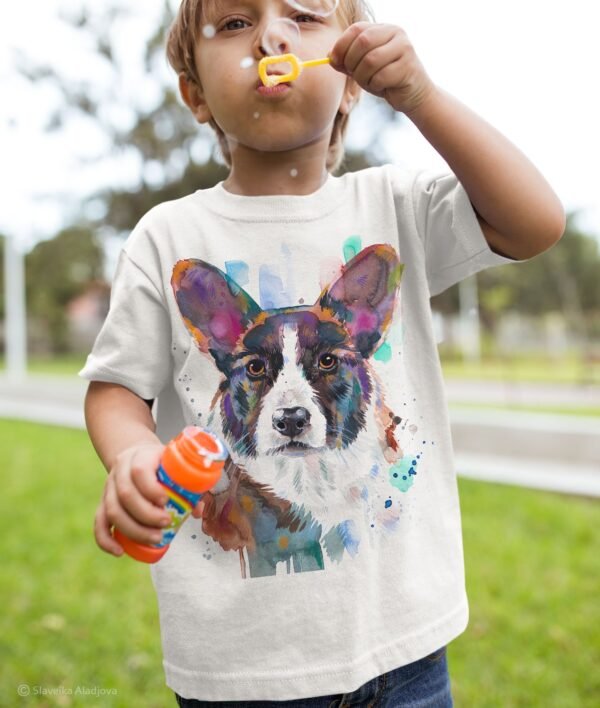 Cardigan Welsh Corgi art T-shirt
