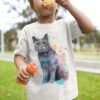 Chartreux cat art T-shirt