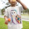 Barn owl art T-shirt