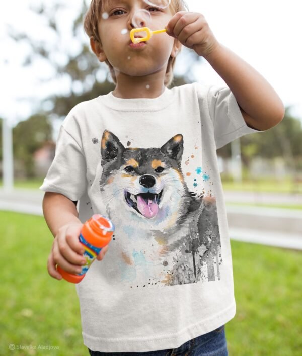 Black And Tan Shiba Inu art T-shirt Black And Tan Shiba Inu art T-shirt