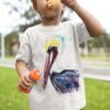 Brown pelican art T-shirt