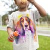 Basset art T-shirt