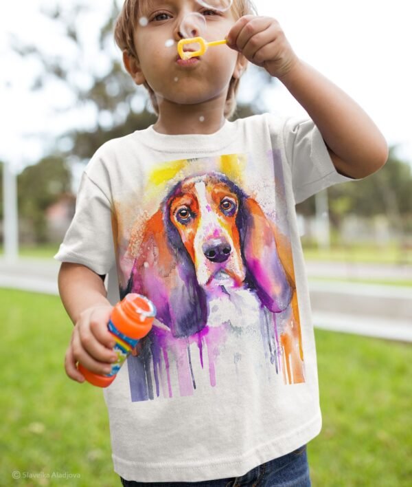 Basset art T-shirt