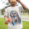 Great grey owl art T-shirt
