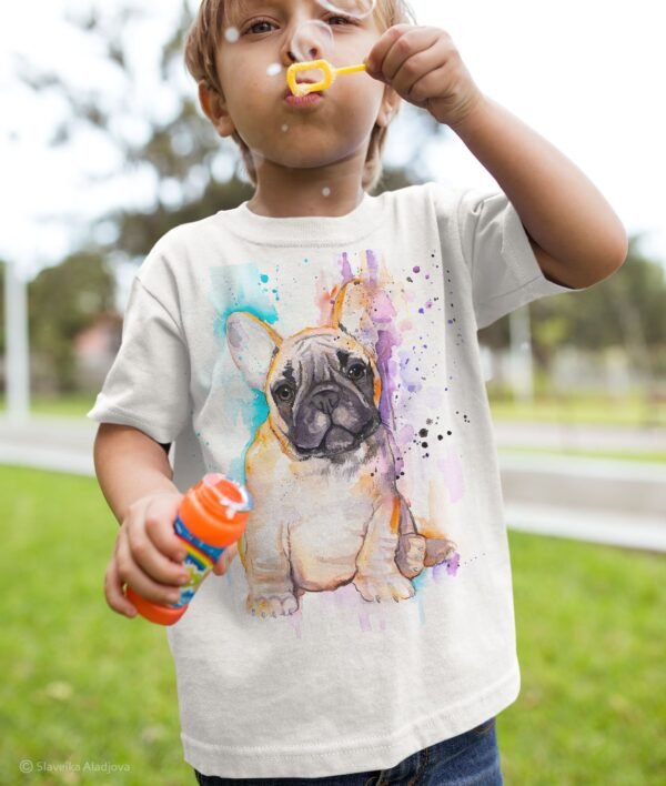 Fawn french bulldog art T-shirt