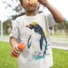 Macaroni penguin art T-shirt