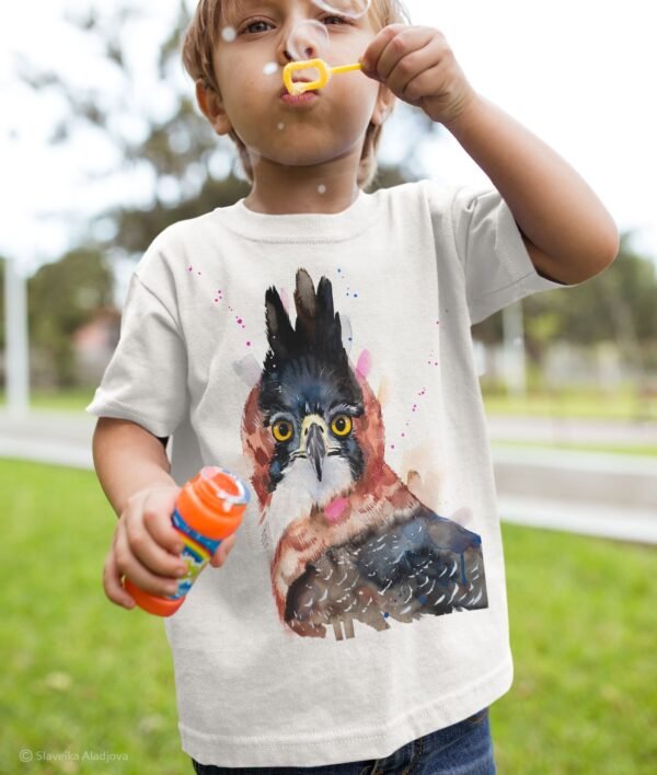 Ornate hawk-eagle art T-shirt
