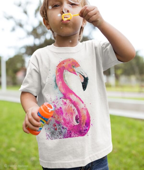 Pink Flamingo art T-shirt