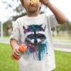 Raccoon art T-shirt