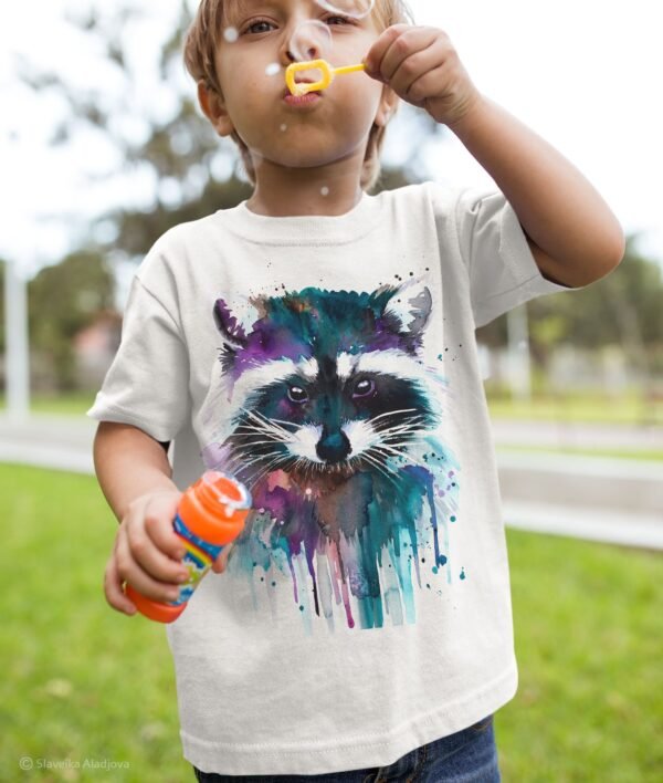 Raccoon art T-shirt