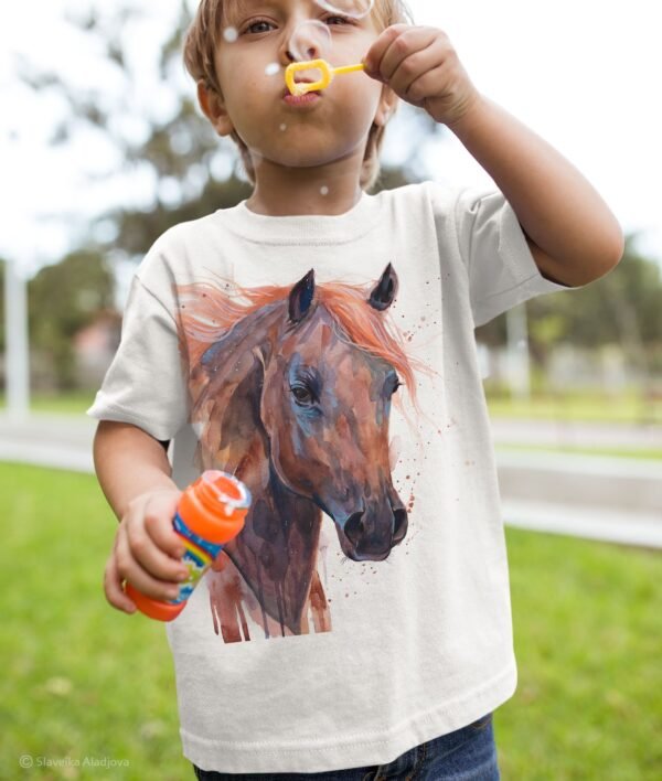 Brown Arabian horse art T-shirt