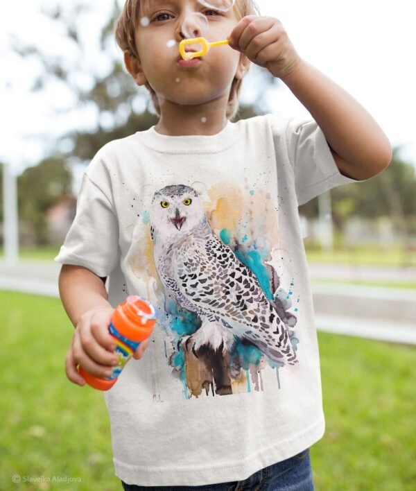 Snowy Owl art T-shirt