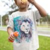 Blue Lion art T-shirt