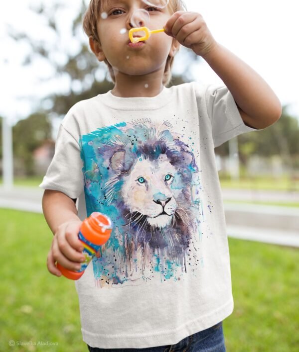 Blue Lion art T-shirt