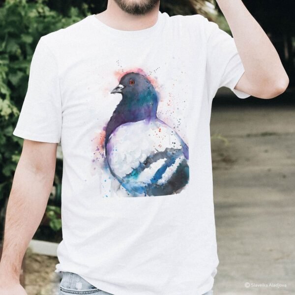 Pigeon art T-shirt