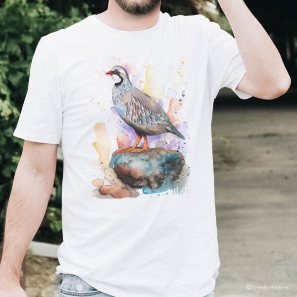 Red-legged partridge art T-shirt