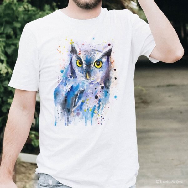 Screech owl art T-shirt