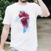 White Rooster art T-shirt