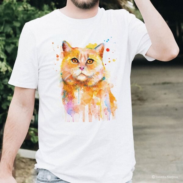 Cat art T-shirt