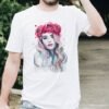 Rose crown girl art T-shirt