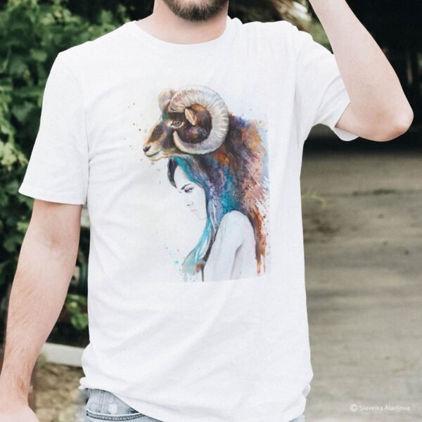 Mouflon girl art T-shirt
