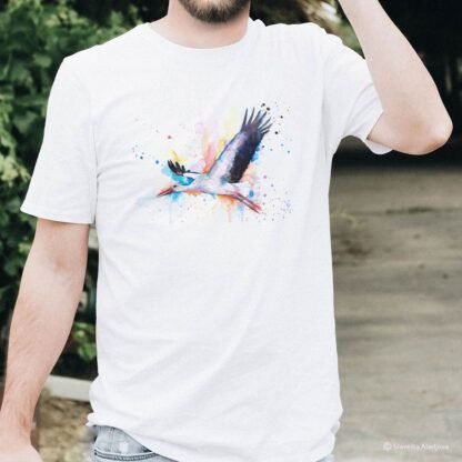 Stork art T-shirt