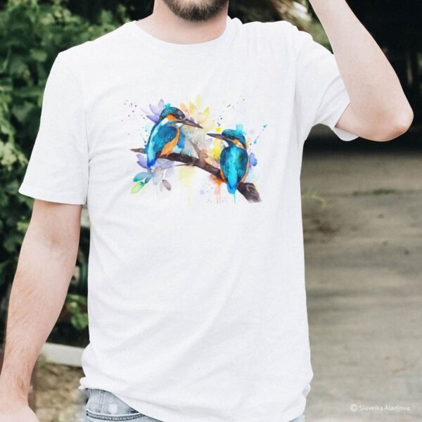 Common kingfisher art T-shirt